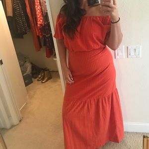 Ace & Jig Dress in Quince dress in sriracha.